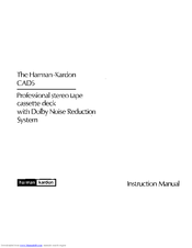 Harman Kardon CAD5 Instruction Manual