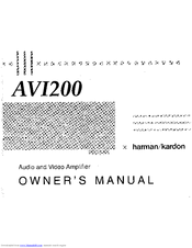 Harman Kardon AVI200 Owner's Manual