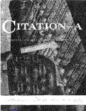 Harman Kardon CITATION A Operation Manual