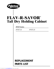 Hatco FLAV-R-SAVOR PFST-1X Replacement Parts List