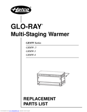 Hatco Glo-Ray GRMW-3 Replacement Parts List