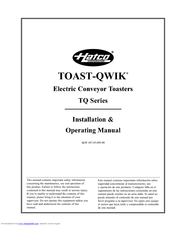 Hatco TOAST-QWIK TQ-700H-S Installation & Operating Manual