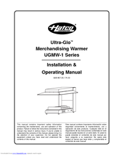 Hatco Ultra-Glo UGMW-1 Installation And Operating Manual