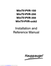 hauppauge pvr 150 windows 7 x64 drivers