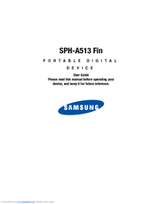Samsung SPH-A513 Fin User Manual