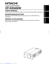 Hitachi CP-SX5600W User Manual