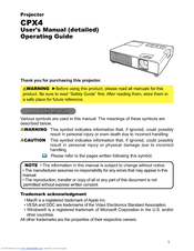 Hitachi CPX4 - CP X4 XGA LCD Projector User Manual