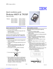 IBM DTLA-307020 Quick Installation Manual
