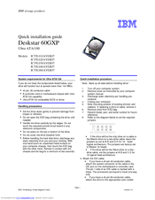 IBM IC35L030AVER07 Quick Installation Manual