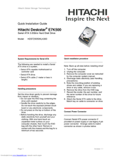 Hitachi Deskstar E7K500 Install Manual