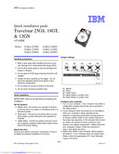 IBM DARA-206000 - Travelstar 12 GB Hard Drive Quick Installation Manual