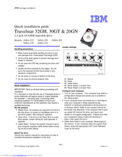 IBM DJSA-210 - Travelstar 10 GB Hard Drive Quick Installation Manual