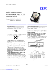 IBM Ultrastar 9LP Quick Installation Manual