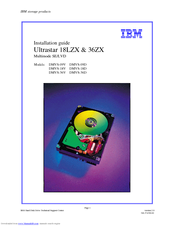 IBM Ultrastar 18LZX Installation Manual