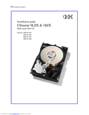 IBM Ultrastar 18LZX Installation Manual