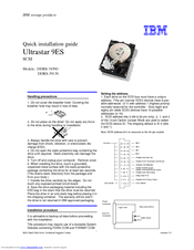 IBM DDRS-34560 Quick Installation Manual