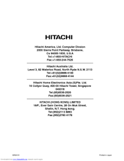 Hitachi CMP4121HDU User Manual