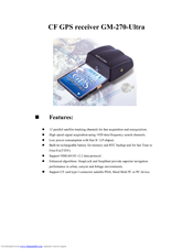 Holux GM-270 Specifications