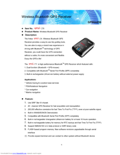 Holux GPSlim23 Specifications