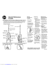 Hoover F5505 - Steam Vac Spot Convertible Quick Reference Manual