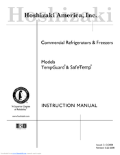 Hoshizaki Temp Guard RFH2-SSB-HD Instruction Manual