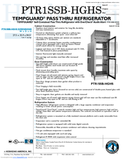 Hoshizaki TempGuard PTR1SSB-HGHS Specifications