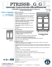 Hoshizaki Pass Thru Series PTR2SSB-FGFG Specifications