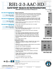 Hoshizaki SafeTemp RH1-AAC Specifications