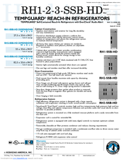 Hoshizaki Temp Guard RH3-SSB-HD Specifications