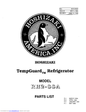 Hoshizaki TempGuard RH2-SSA Supplementary Manual