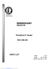 Hoshizaki TempGuard RH2-SSB-GD Parts List
