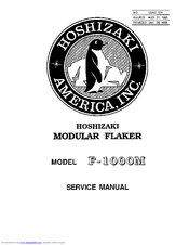 Hoshizaki F-1000M Service Manual