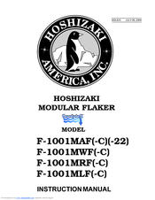 Hoshizaki F-1001MRF-C Instruction Manual
