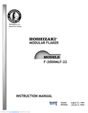 Hoshizaki F-2000MLF-22 Instruction Manual