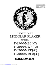 Hoshizaki F-2000MRE Service Manual