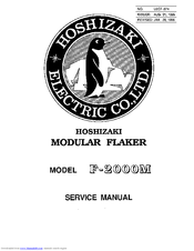 Hoshizaki F-2000M Service Manual