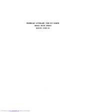 Hoshizaki IM-201-DWU Service Manual