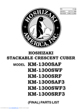 Hoshizaki KM-1300SAF Parts List