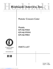 Hoshizaki KM-461MAH Parts List