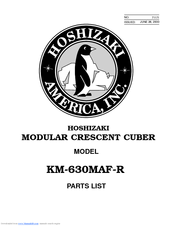 Hoshizaki KM-630MAF-R Parts List