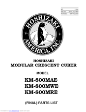 Hoshizaki KM-800MWE Final Parts List
