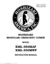 Hoshizaki KML-350MWF Instruction Manual