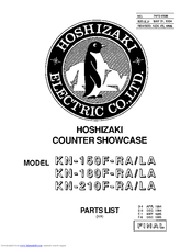 Hoshizaki KN-210F-RA Parts List