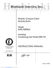 Hoshizaki KMS-750MLH Instruction Manual
