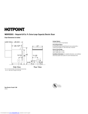 Hotpoint NBXR333EGWW Dimension Manual