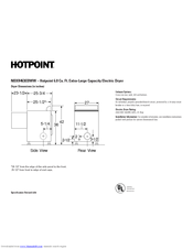 Hotpoint NBXR463EBWW Dimension Manual