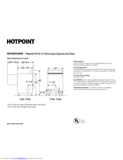 Hotpoint NBXR463GBWW Dimension Manual