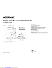 Hotpoint NVLR333EEWW Dimension Manual
