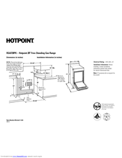 Hotpoint RGA720PKWH - R 20 Inch Gas Range Dimensions And Installation Information