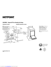 Hotpoint RGA724EKWH - R 24 Inch Gas Range Specifications